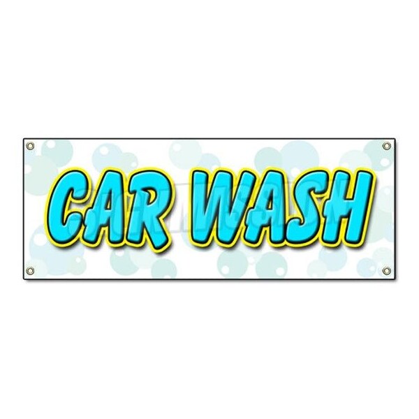 Signmission CAR WASH BANNER SIGN washing detail wax signs detailing auto self serve B-Car Wash - main